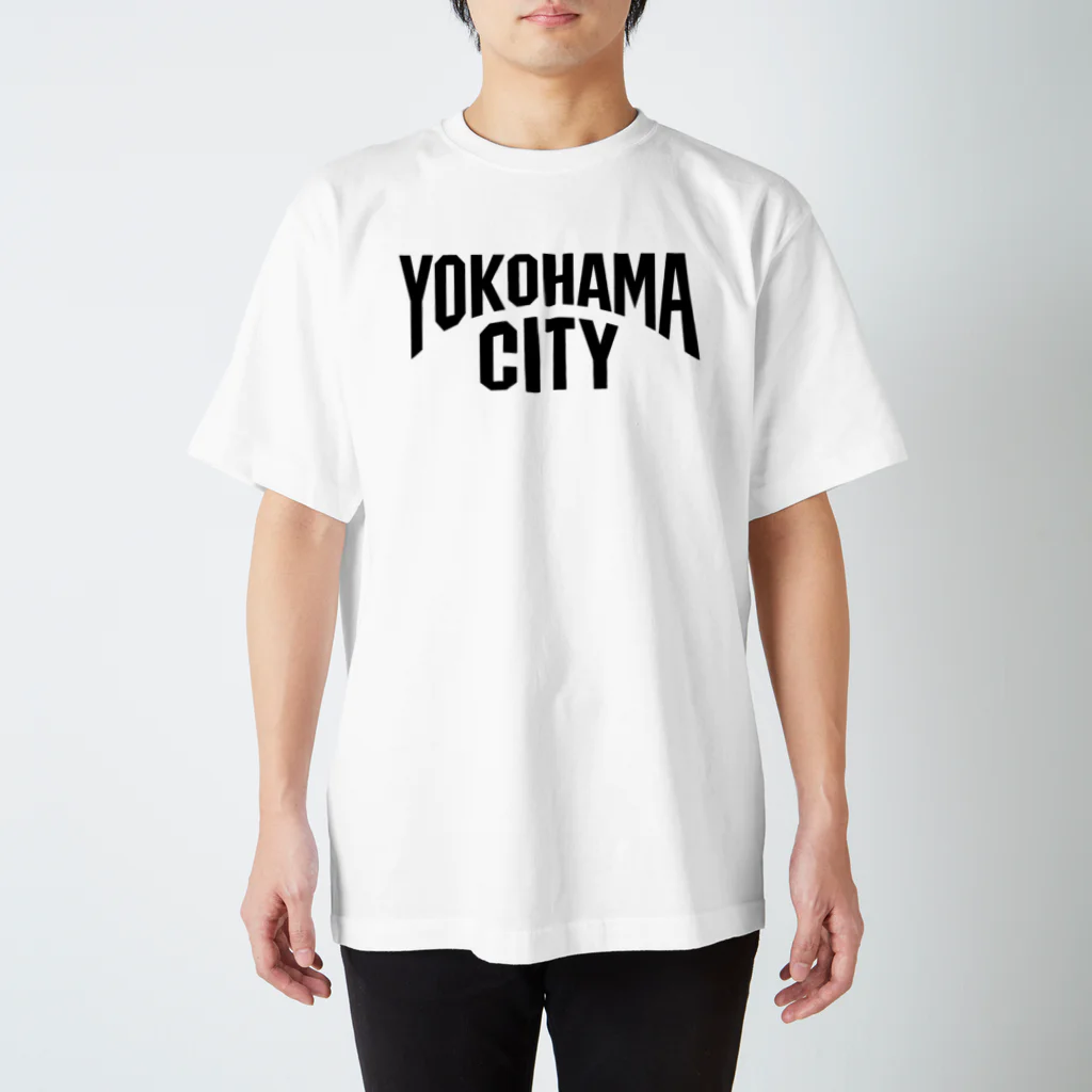 jimotyの横浜 YOKOHAMA ヨコハマシティ スタンダードTシャツ