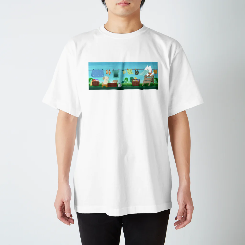 roco_xyzのお洗濯わんこ Regular Fit T-Shirt