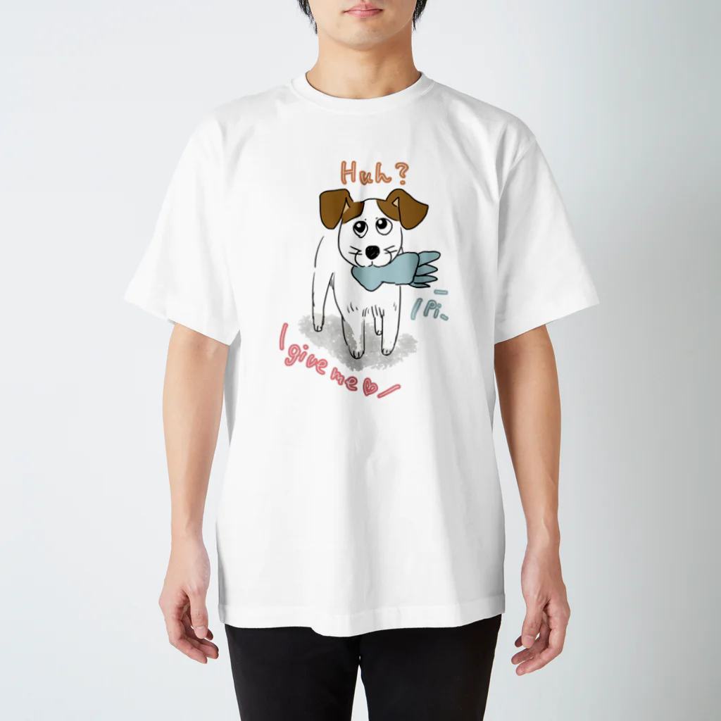 senkyouのおもちゃをくれない犬(ジャックラッセルテリア) Regular Fit T-Shirt