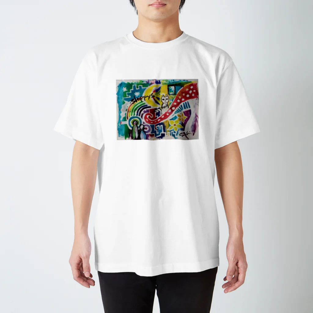 33-crateのSloppysライブペイントTシャツ Regular Fit T-Shirt