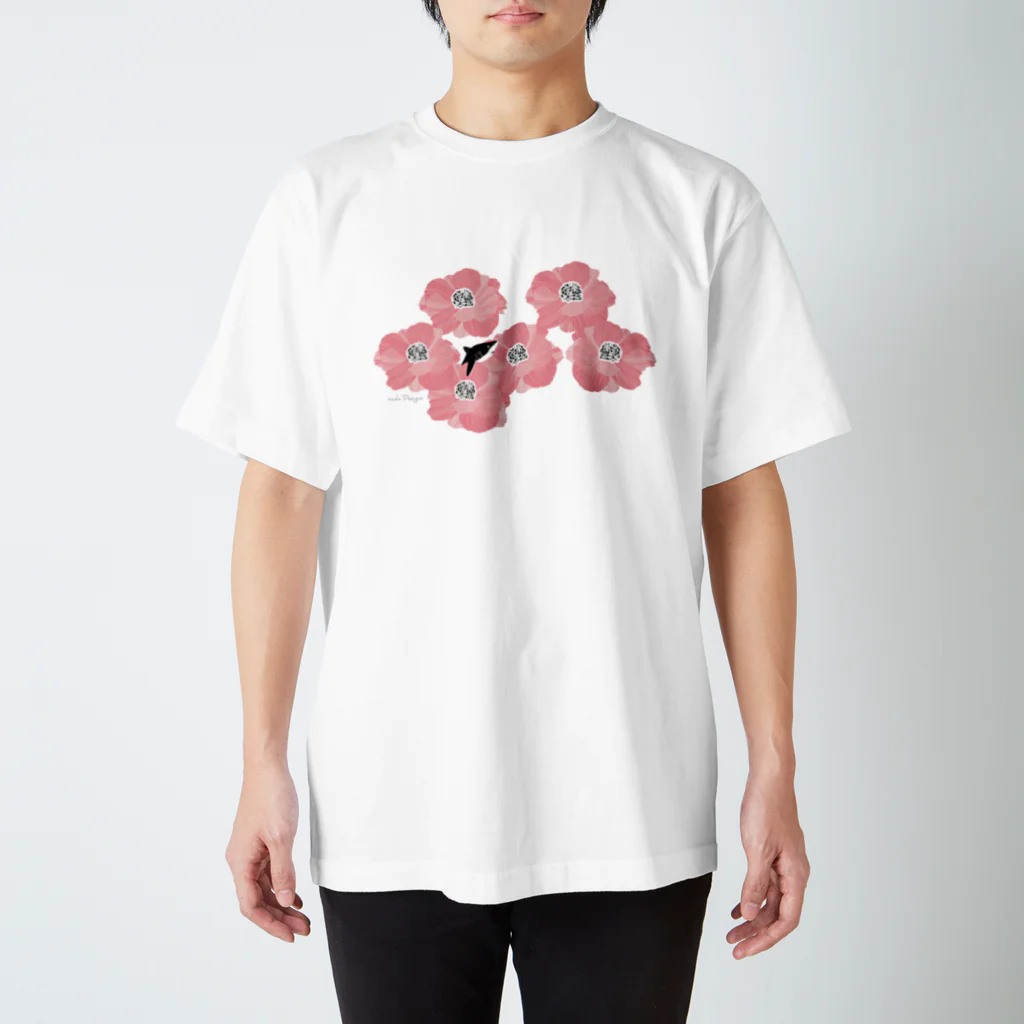 さかたようこ / サメ画家の花とサメ / ヨコ スタンダードTシャツ