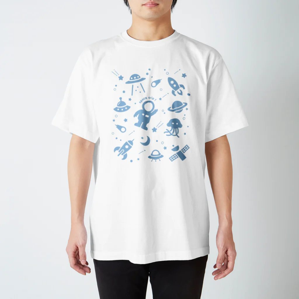 23 chuchoterのspace trip　kusumi blue ★ Regular Fit T-Shirt