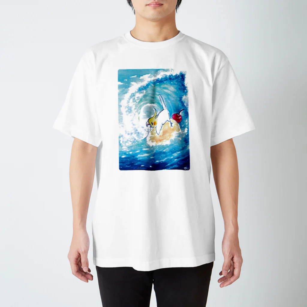 はなのすみれのクリームソーダの波 Regular Fit T-Shirt