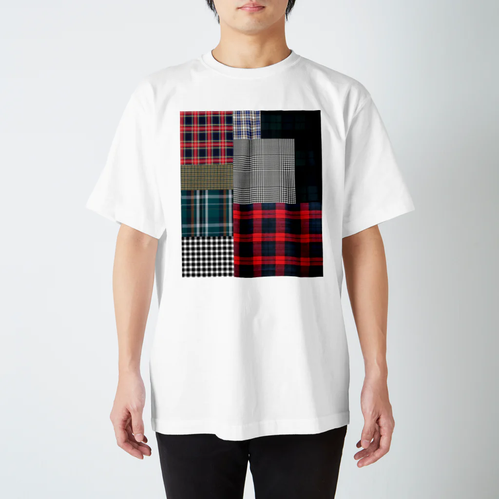 okonosyのチェック大好き Regular Fit T-Shirt