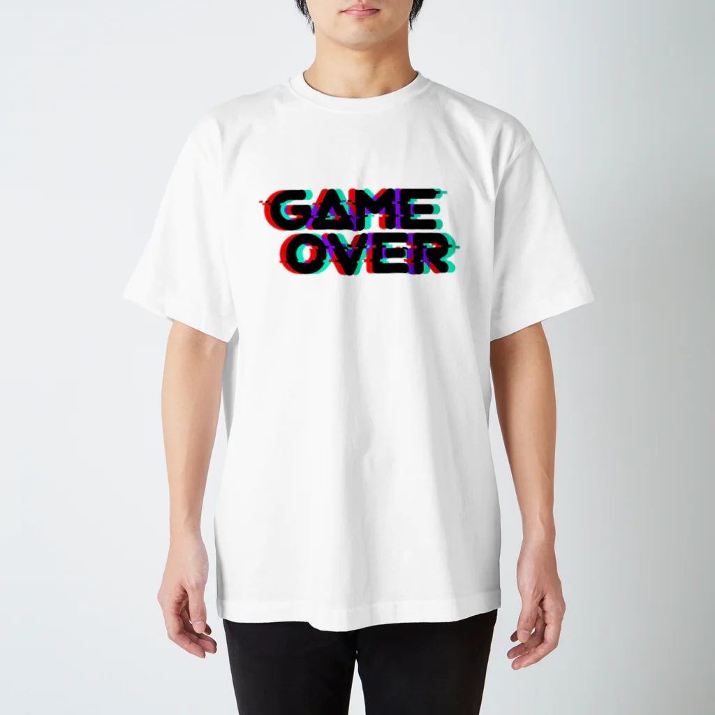 七菜商店のゲームオーバー白地 Regular Fit T-Shirt