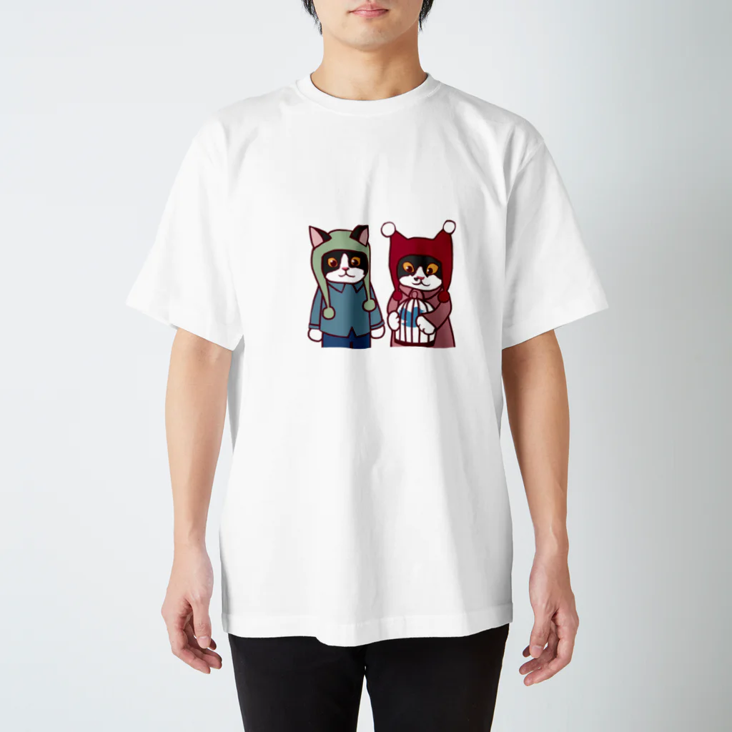 のっぴきならない。ラインスタンプ発売中ののっぴきならない/保護猫まつり、ミコト スタンダードTシャツ