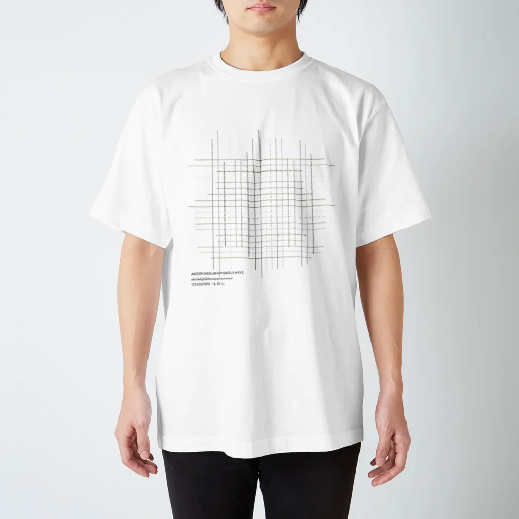 mammaru_shopの活版清刷り／罫線と欧文活字 スタンダードTシャツ