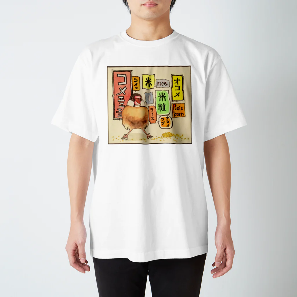 ろう飼い主のラララライスバード Regular Fit T-Shirt