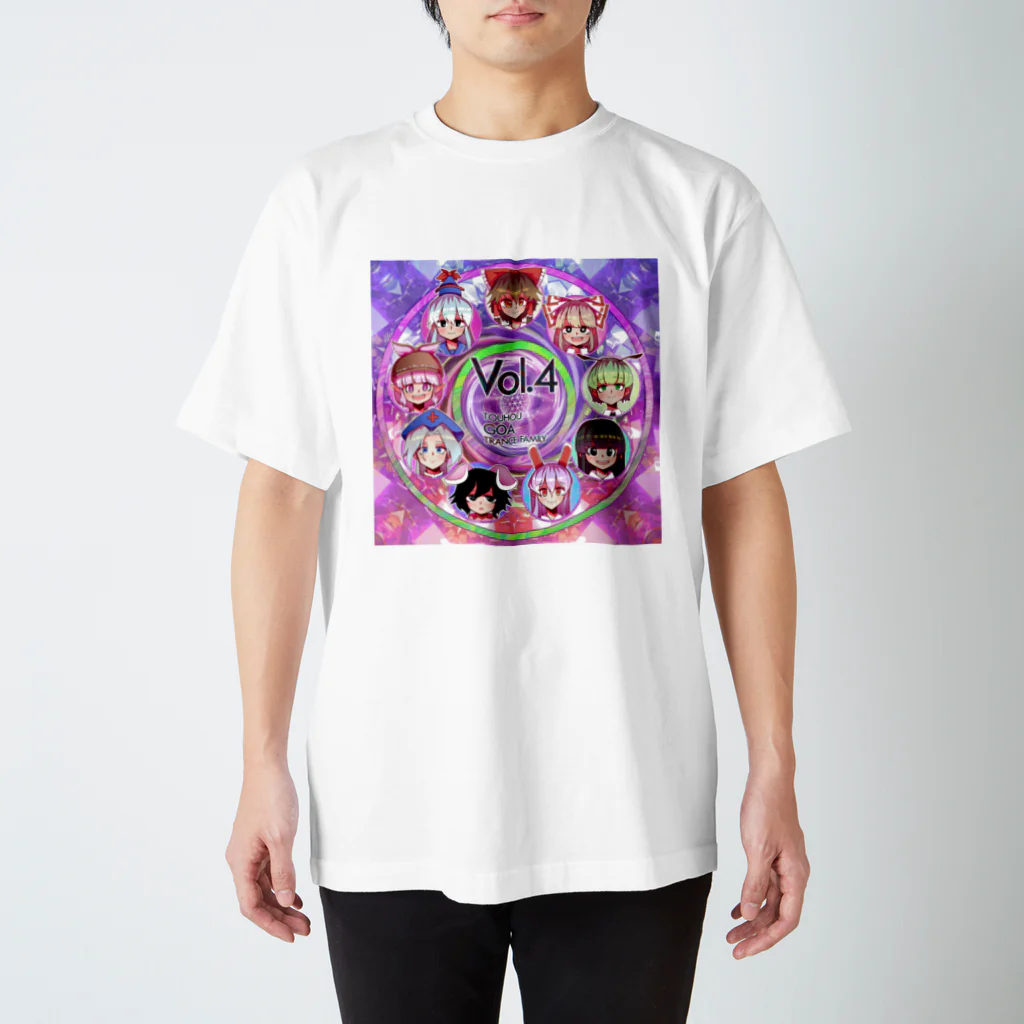 Psy Hedgehog@🌿🦑🍜のTouhou Goa Trance Family Vol.4 発売記念グッズ(文字なし) スタンダードTシャツ