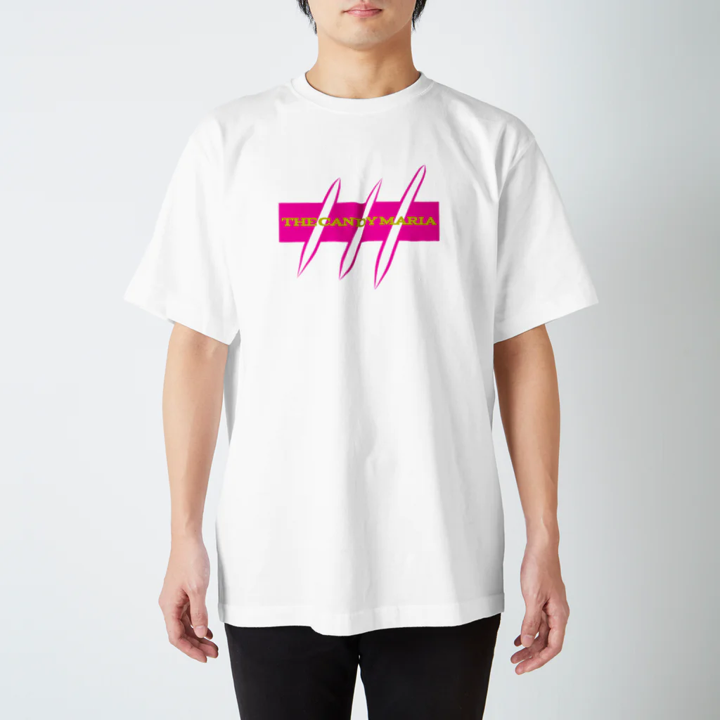 THE CANDY MARIAのPink Scratches Regular Fit T-Shirt
