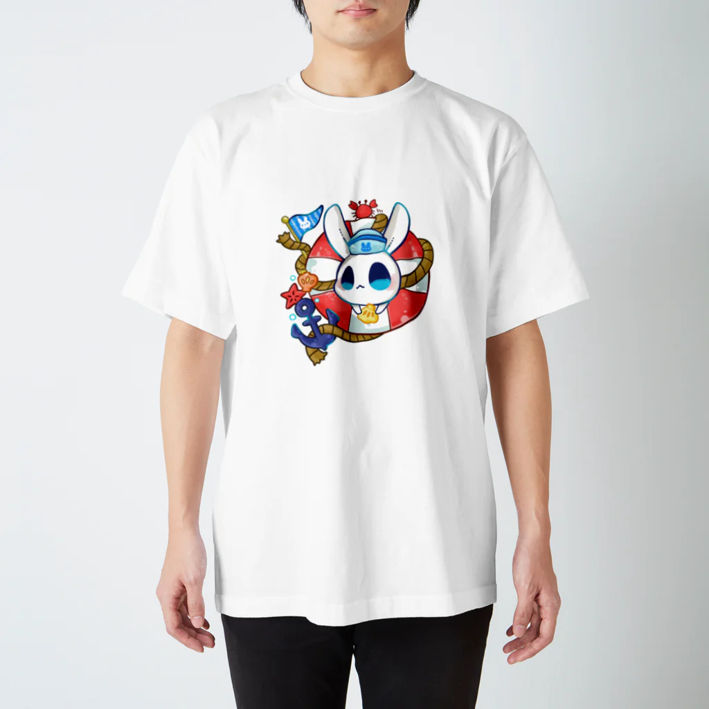 34iroenpitsuのマリンなウサギ スタンダードTシャツ