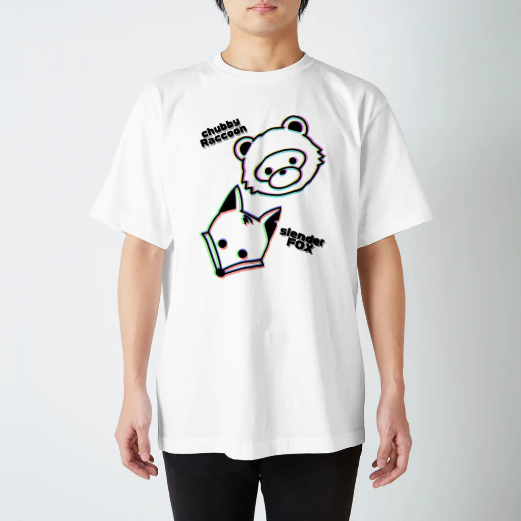 SFCRのたぬきつね 黒字 Regular Fit T-Shirt