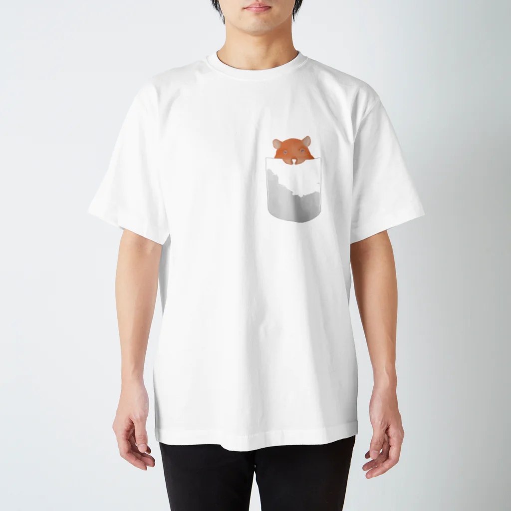 げたばこで待ち合わせのポケットにメンダコちゃん Regular Fit T-Shirt