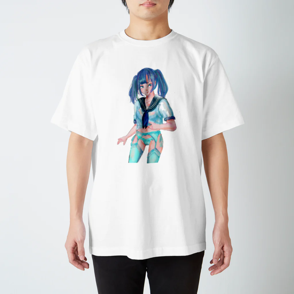 sakanatori0704のガーターベルトセーラー少女 スタンダードTシャツ