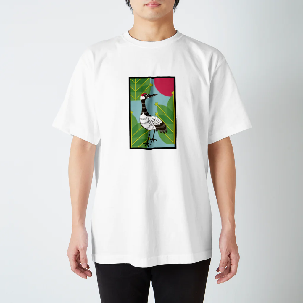 SACHI GRAPHIC ARTSの花札　松に鶴 スタンダードTシャツ