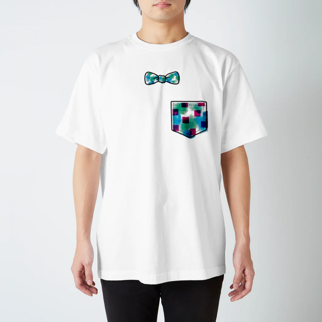 YUHEI Designの蝶ネクタイとポケット Regular Fit T-Shirt