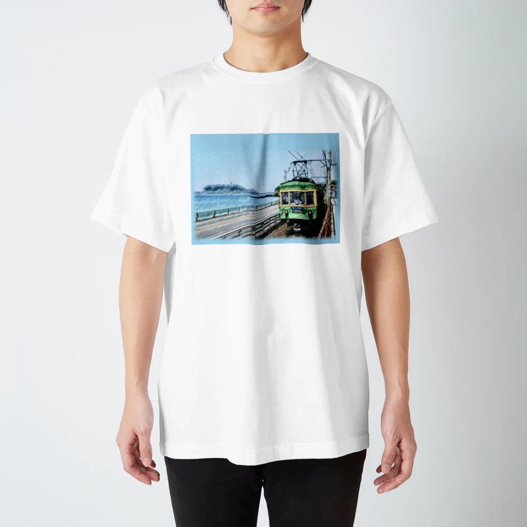 湘南・茅ケ崎　Kuwatayaの江ノ島を眺めて スタンダードTシャツ