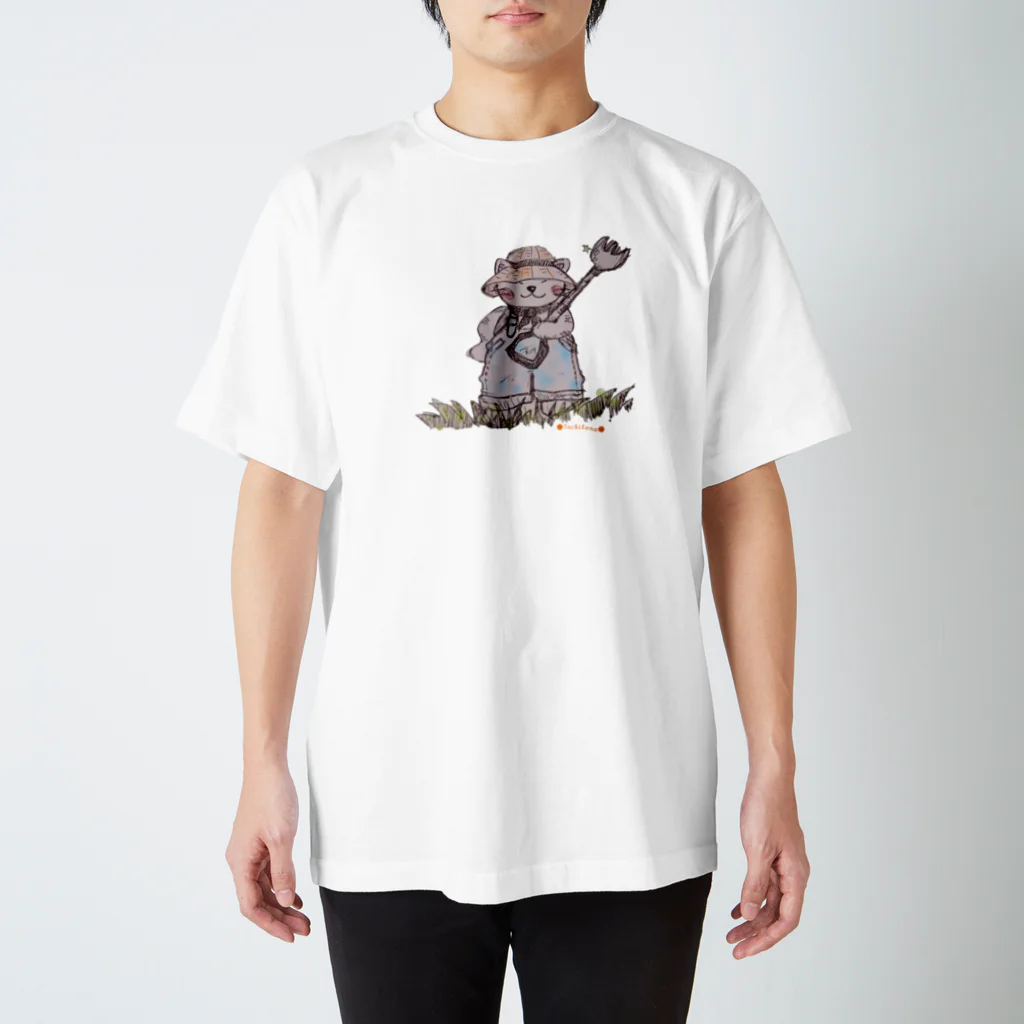 ☆PenguinShan☆- ﾍﾟﾝｷﾞﾝｼｬﾝ -の農業ニャンコ　猫😺 スタンダードTシャツ