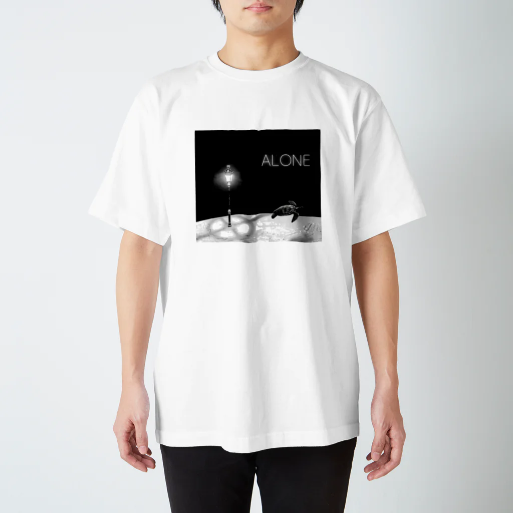 ANOTHER GLASSのALONE スタンダードTシャツ