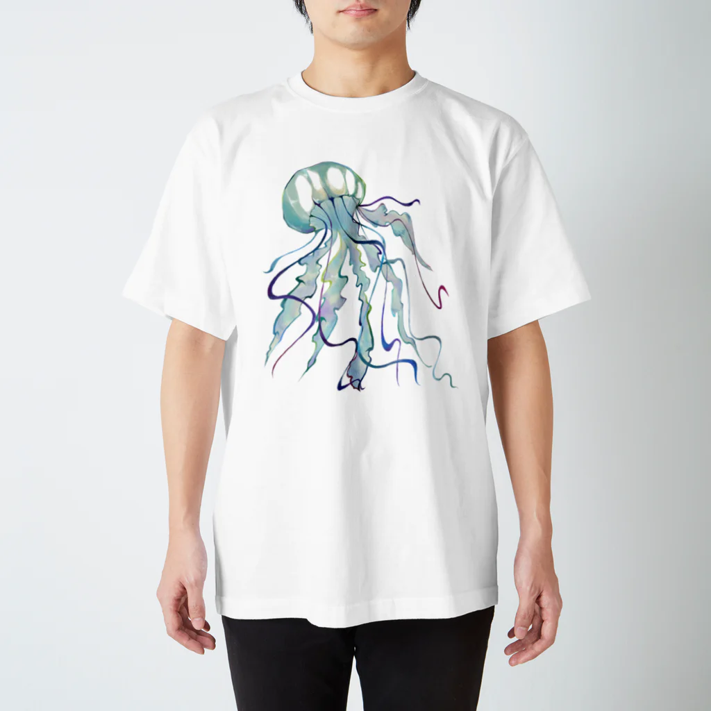 凩 灯の水彩海月 Regular Fit T-Shirt