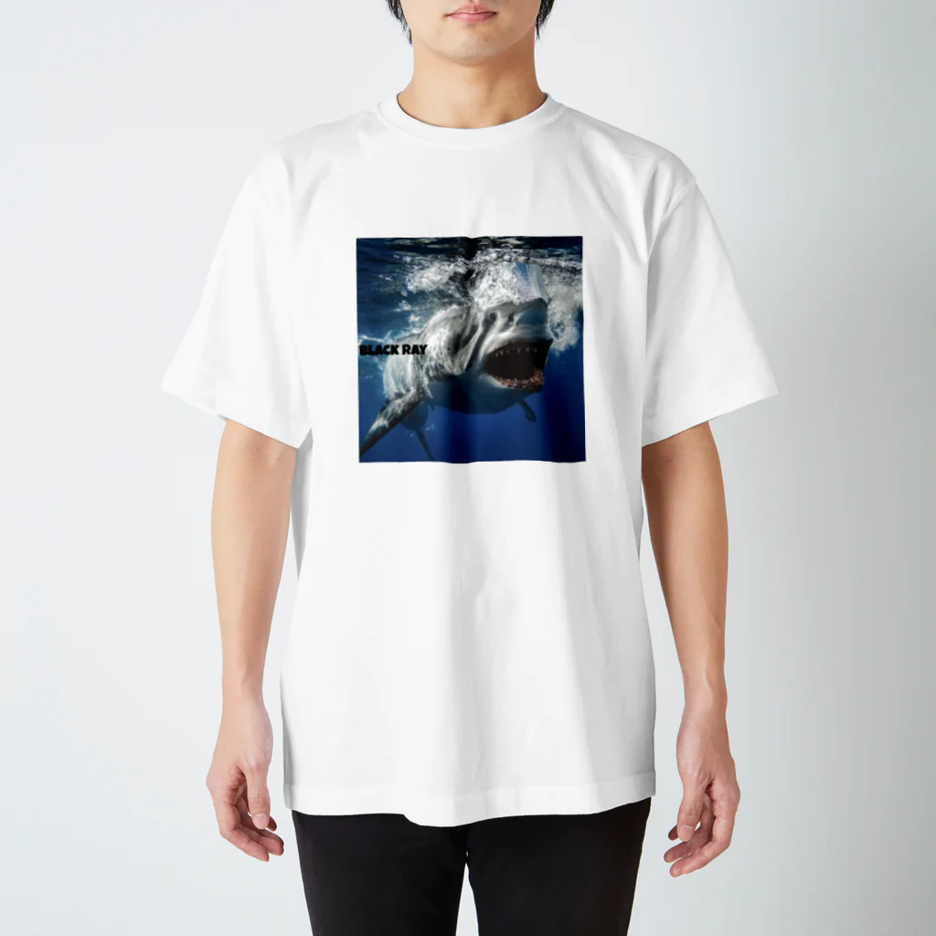 black rayのGreat White Shark T shirt Regular Fit T-Shirt