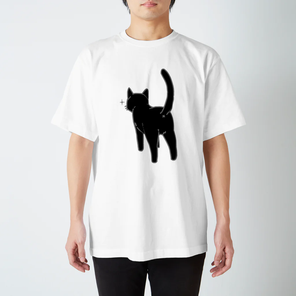Riotoのねこけつ（黒猫） Regular Fit T-Shirt