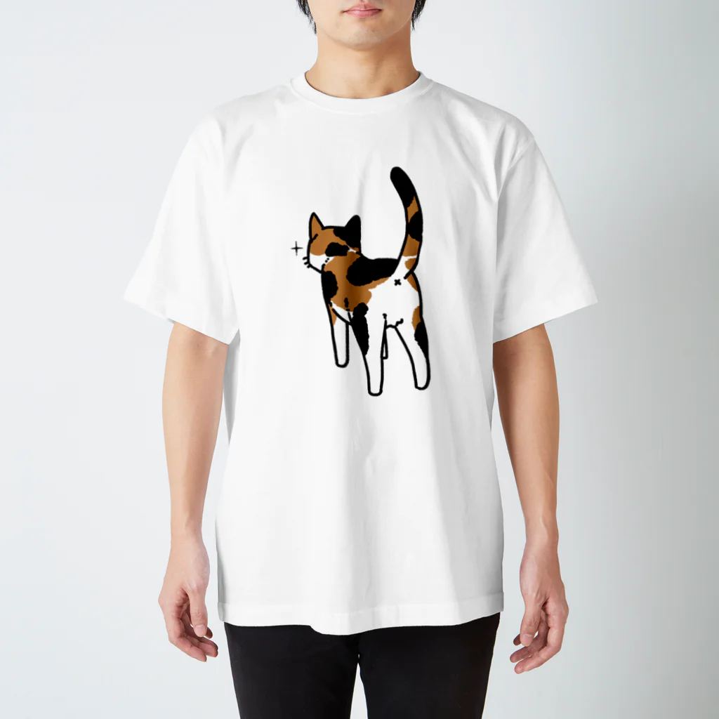 Riotoのねこけつ（三毛猫） スタンダードTシャツ