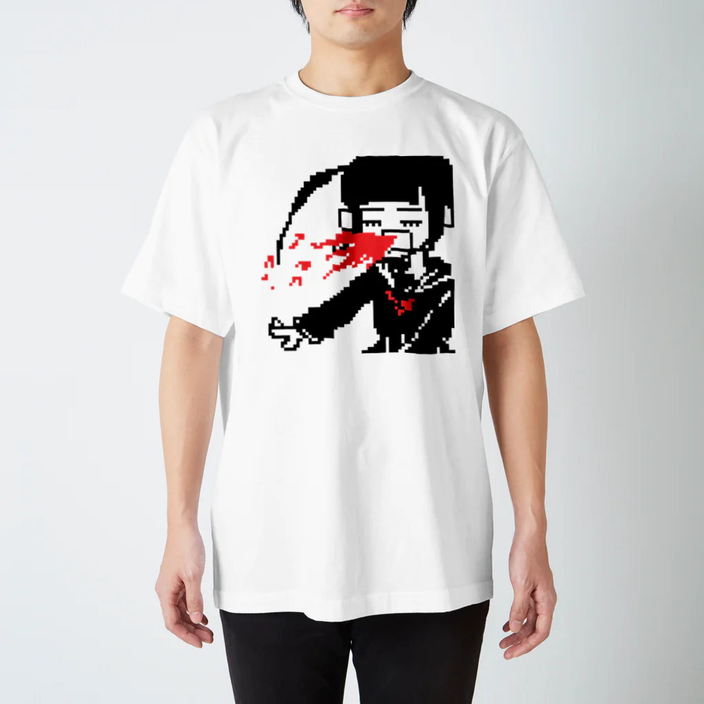 少女貧血のメンヘラ少女大吐血 スタンダードTシャツ