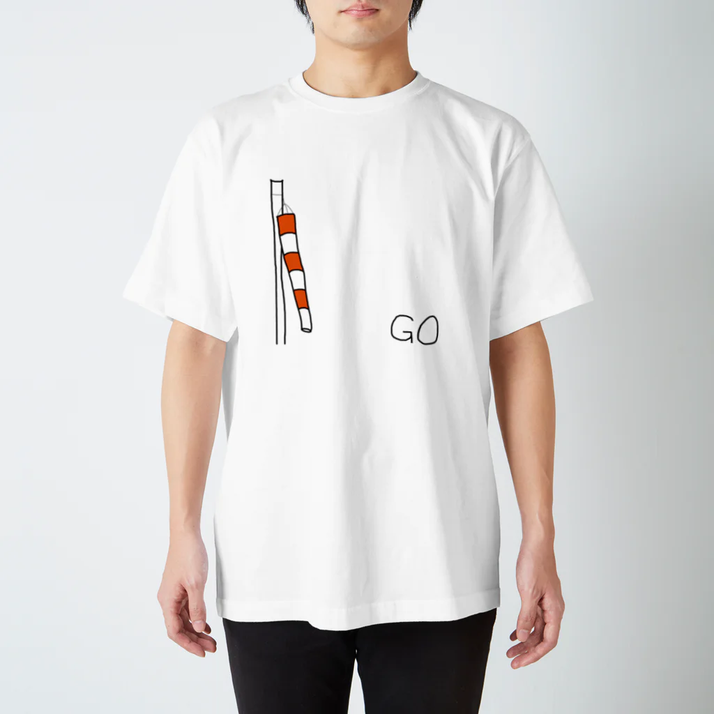 人力飛行機探訪記のGO / NOGO 両面印刷 Regular Fit T-Shirt