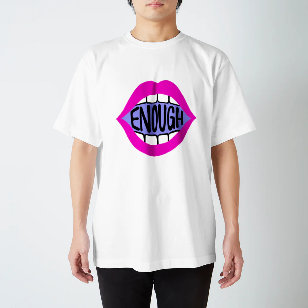 Mieko_KawasakiのENOUGH IS ENOUGH! MOUTH PINK スタンダードTシャツ