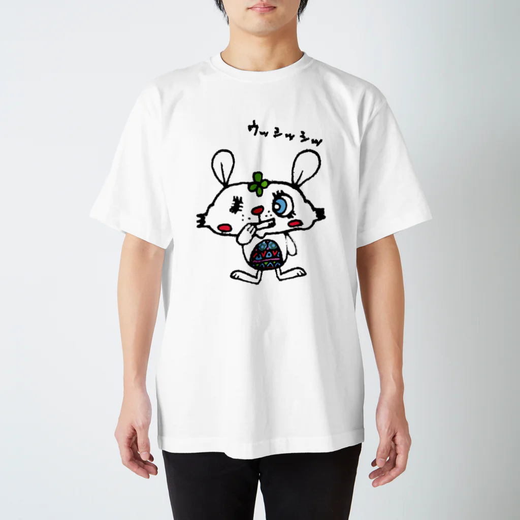 lifejourneycolorfulの悪巧みするうさぎ スタンダードTシャツ