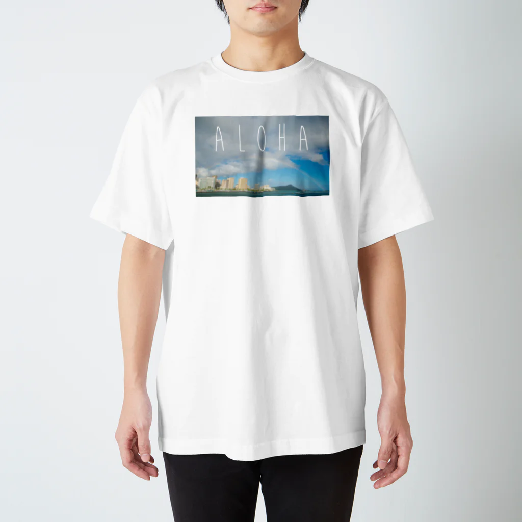 A moment.のアロハレインボー Tシャツ Regular Fit T-Shirt
