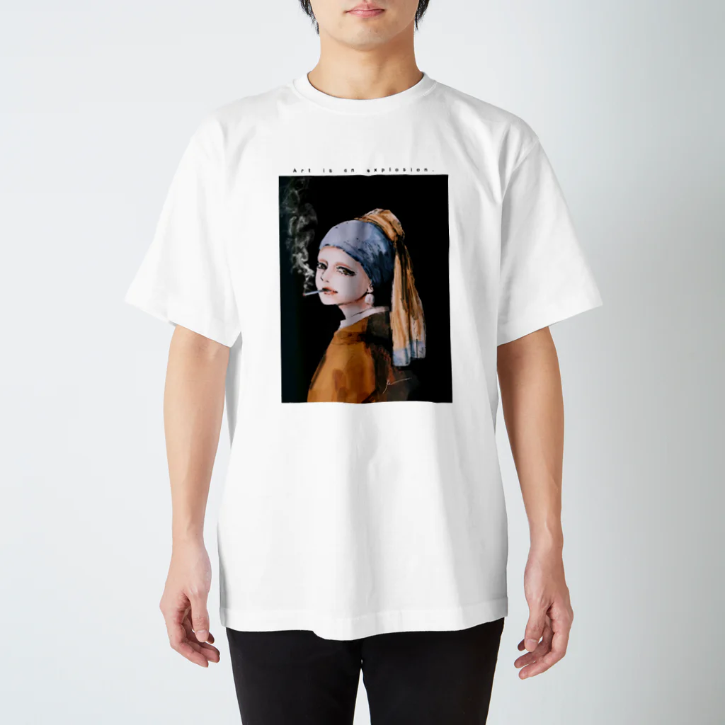 Ran.の真珠の耳飾りの少女#smoker スタンダードTシャツ