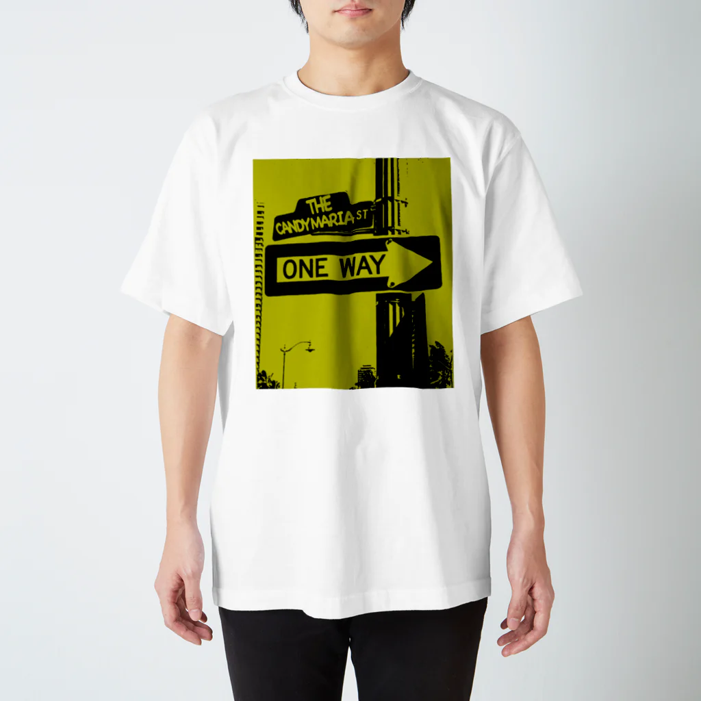 THE CANDY MARIAのOne  Way yellow スタンダードTシャツ