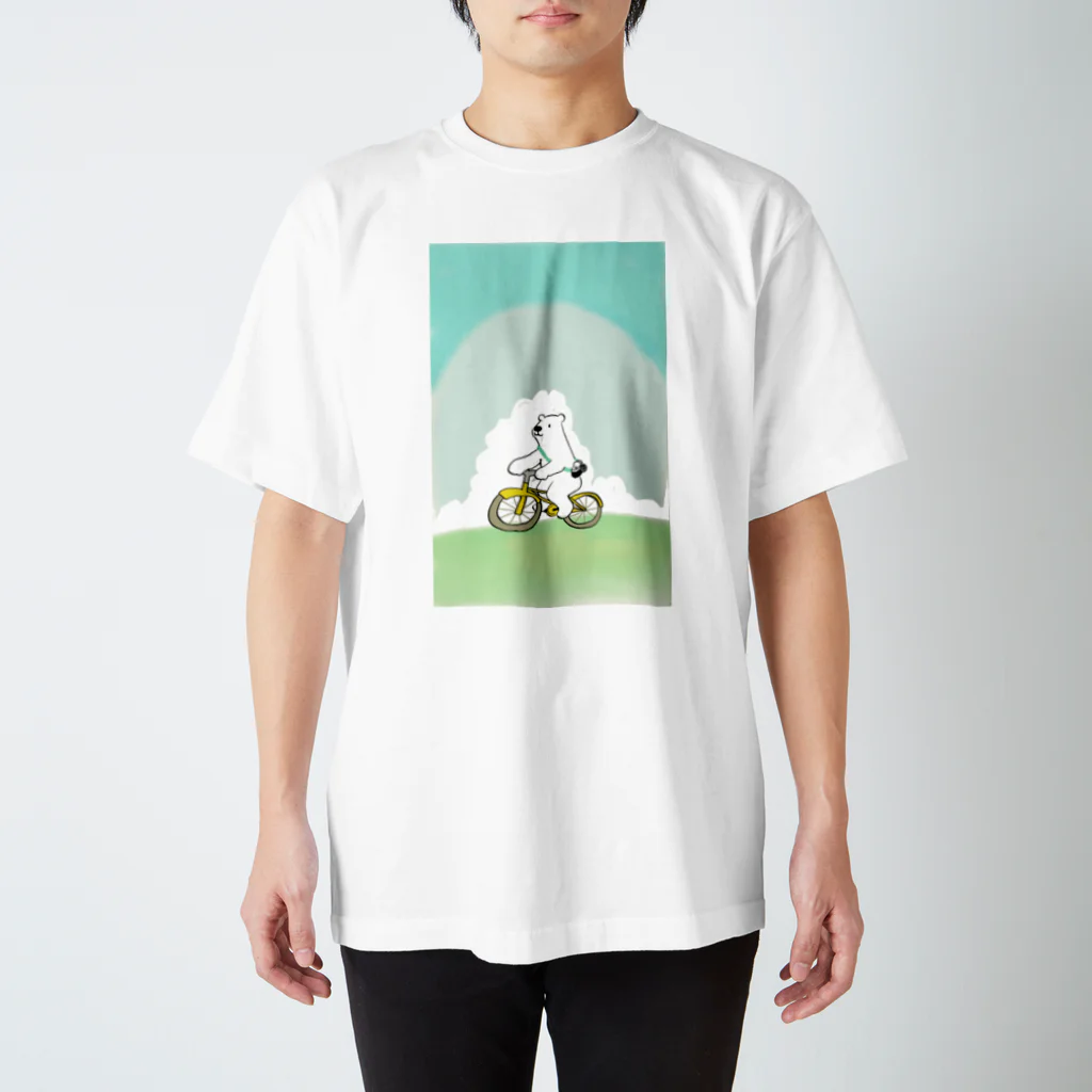 たくましろのしろくまとちゃりんこ スタンダードTシャツ