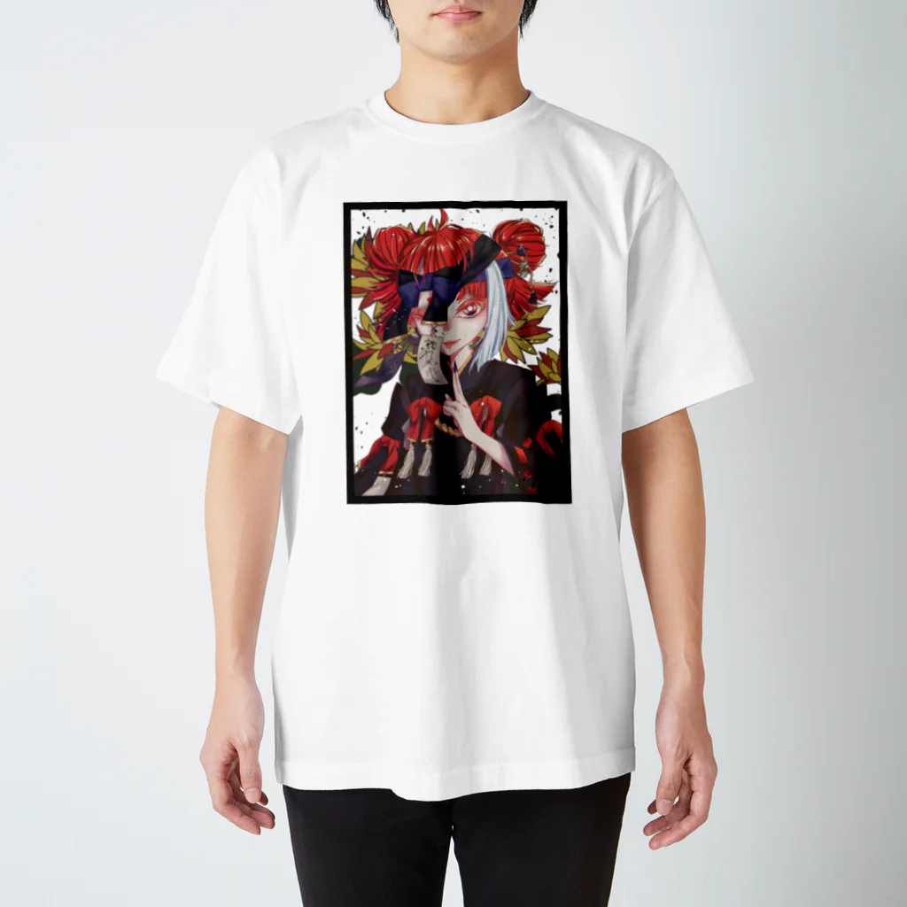 おやつマンの花札モチーフ 和風な女の子 Regular Fit T-Shirt