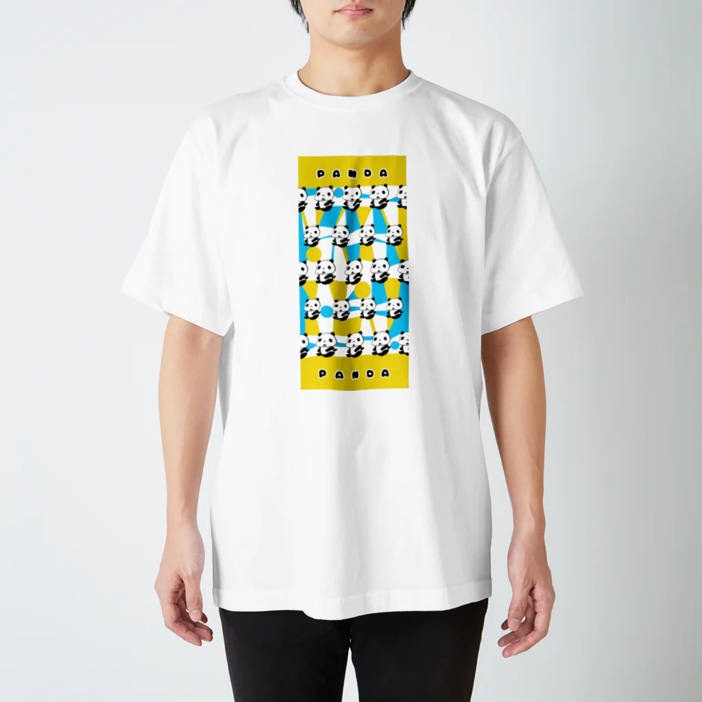 ゆらなんめがねのパンダパンダ Regular Fit T-Shirt