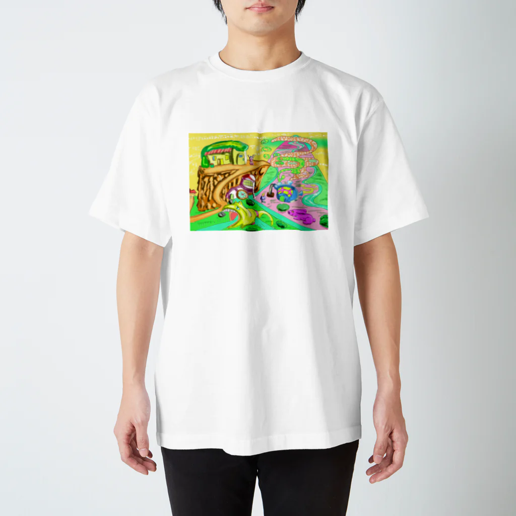 hujiyamakenjiのメルヘンの山里 スタンダードTシャツ