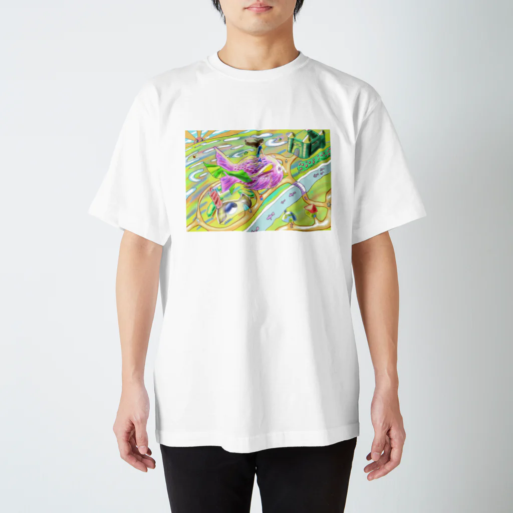 hujiyamakenjiのテコリン鳥 スタンダードTシャツ