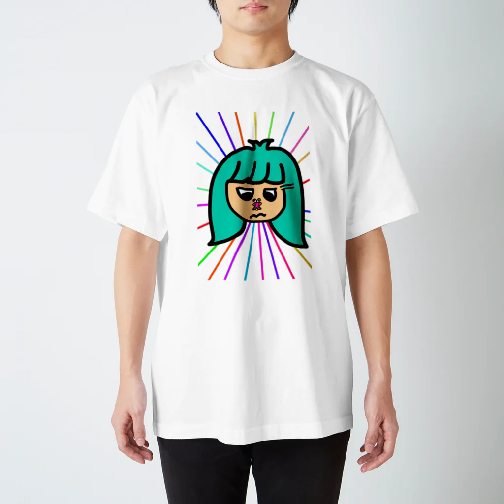 slimedororiのミント髪の女の子 スタンダードTシャツ