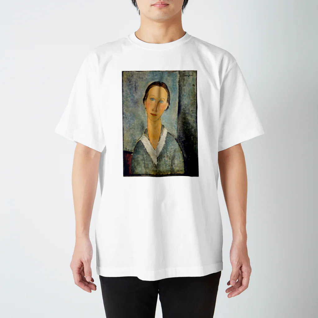 museumshop3の【世界の名画】アメデオ・モディリアーニ『Girl in a Sailor's Blouse』 Regular Fit T-Shirt