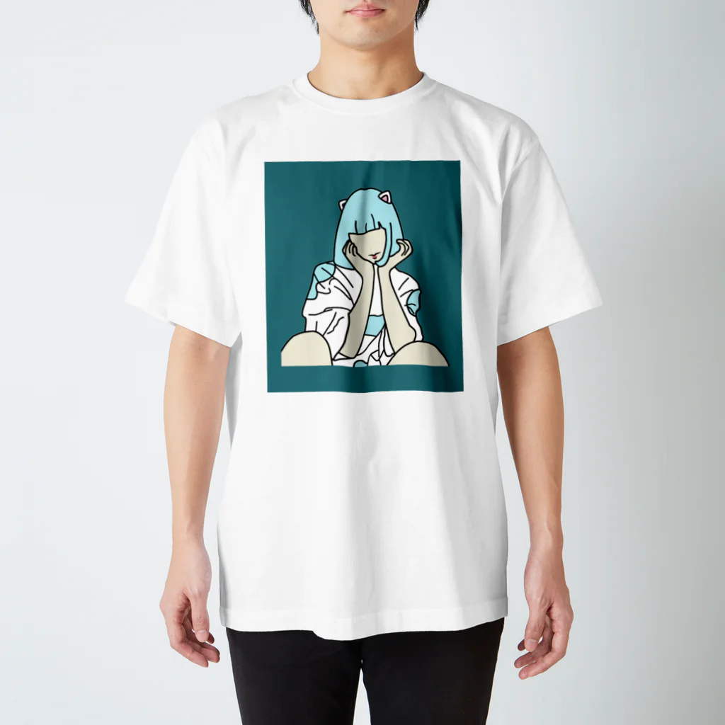 ak_chan1018のこっちみてにゃん(ヒト) スタンダードTシャツ