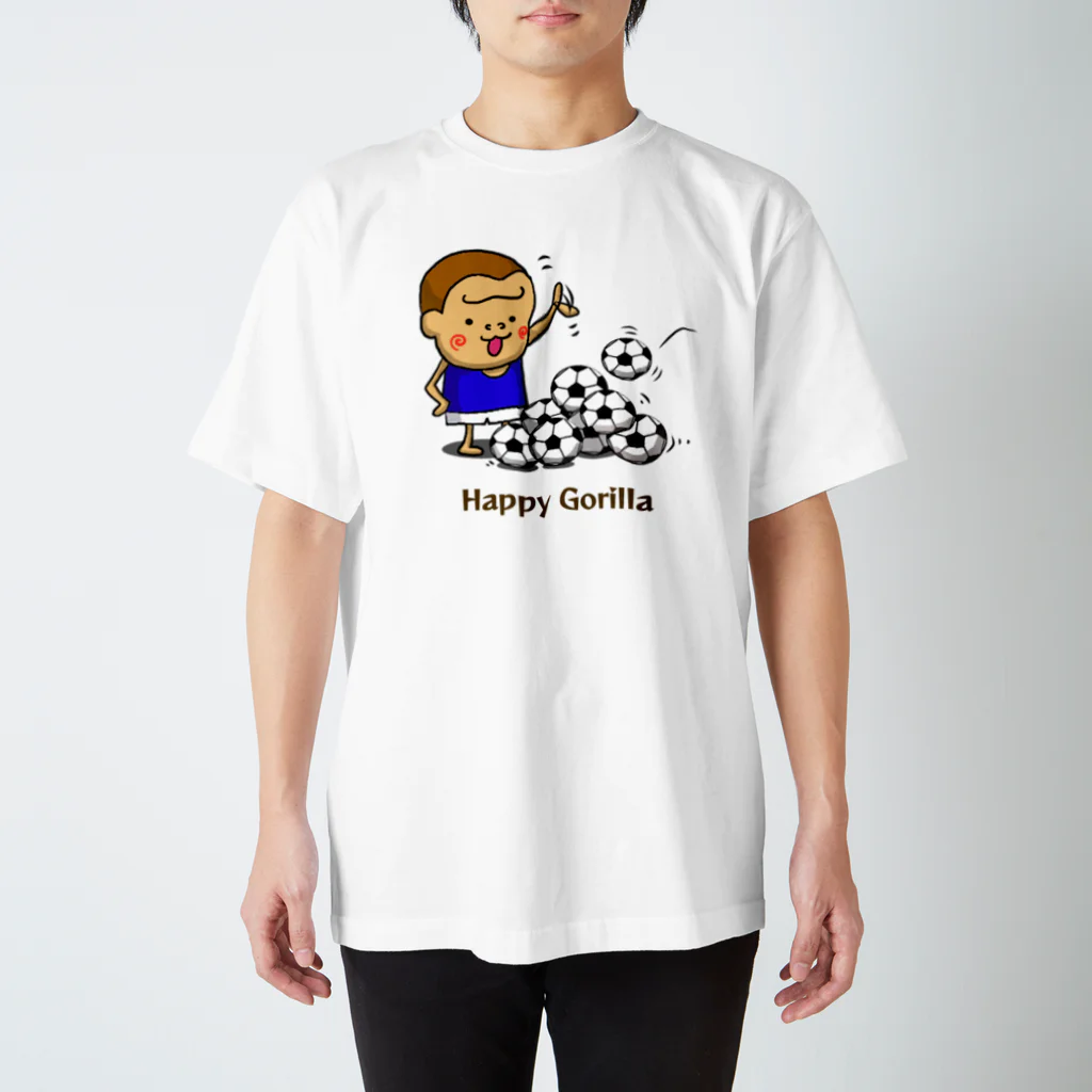 HappyGorillaのハッピーゴリラ　サッカー5 スタンダードTシャツ