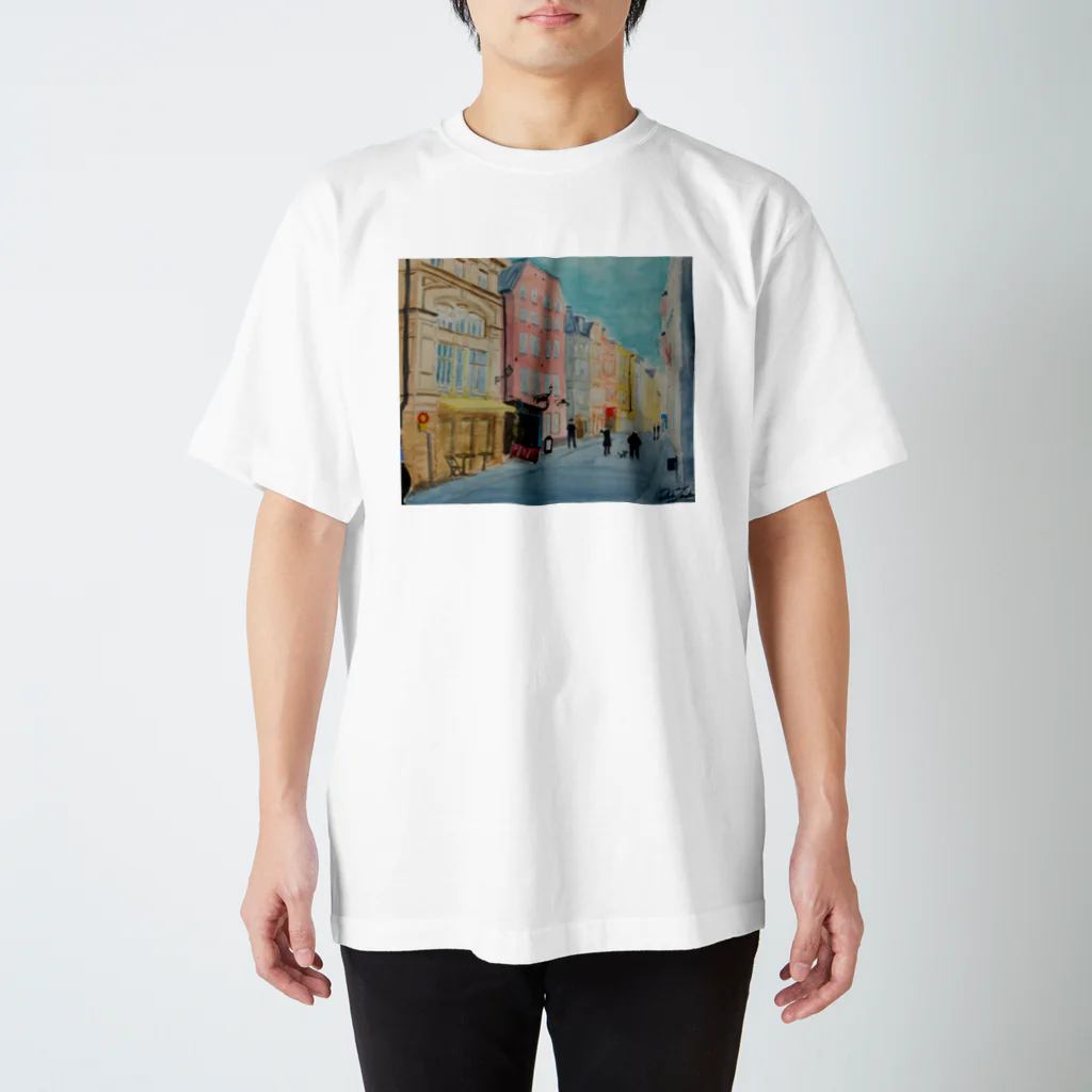 金木犀のストックホルムの路地裏 スタンダードTシャツ