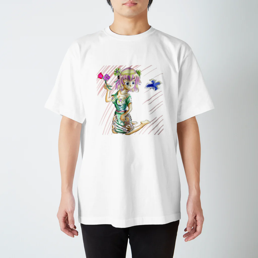 hujiyamakenjiのお花ガール スタンダードTシャツ