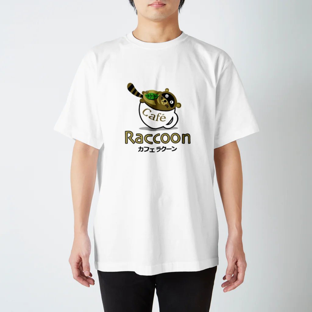 低姿勢ウクレレゴンタのCafe Raccoon スタンダードTシャツ