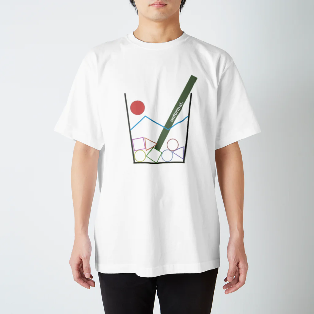 fashion label unformalのコップから落ちそう スタンダードTシャツ