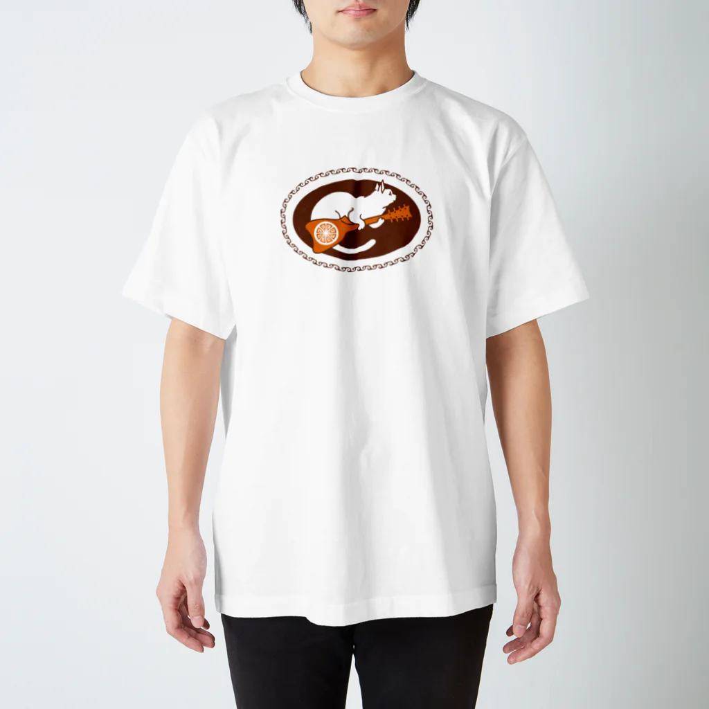 ANANI UKULELEのTahitian Ukulele Cat Regular Fit T-Shirt