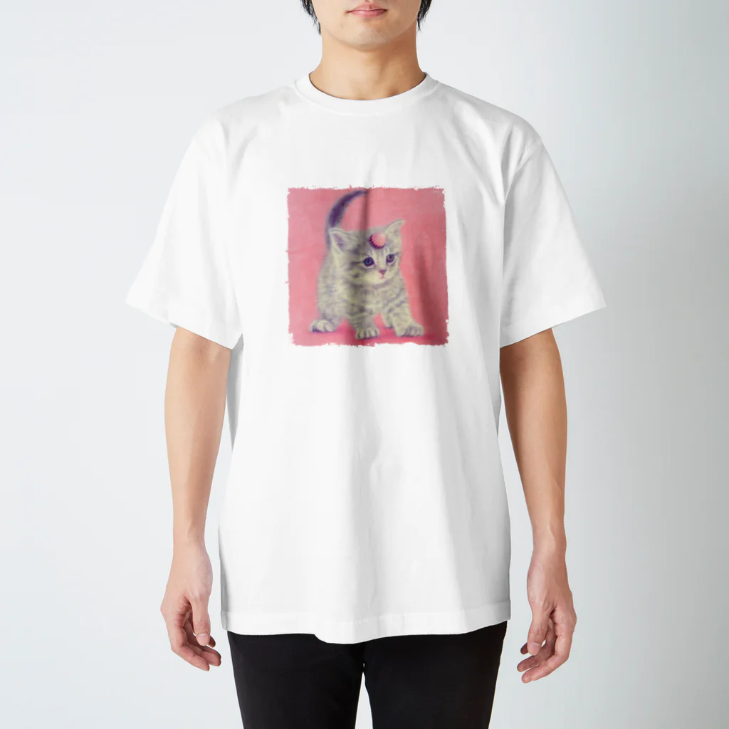 萌獣ファクトリー「純屋」の萌獣 猫 ユニャコーン／ゆにゃんこ：アポロ スタンダードTシャツ