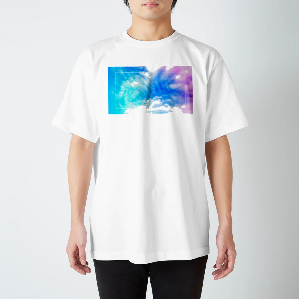 おやすみねんねの六芒星スカイ スタンダードTシャツ